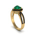 Heart's Emerald Embrace Engagement Ring - Alison No. 34 image 2