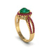 Heart's Emerald Embrace Engagement Ring - Alison No. 49 image 3