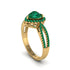 Heart's Emerald Embrace Engagement Ring - Alison No. 19 image 2