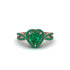 Heart's Emerald Embrace Engagement Ring - Alison No. 20 image 1
