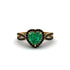 Heart's Emerald Embrace Engagement Ring - Alison No. 34 image 1
