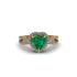 Heart's Emerald Embrace Engagement Ring - Alison No. 4