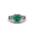 Heart's Emerald Embrace Engagement Ring - Alison No. 6 image 1