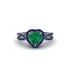Heart's Emerald Embrace Engagement Ring - Alison No. 66 image 1