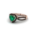 Heart's Emerald Embrace Engagement Ring - Alison No. 35