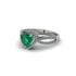 Heart's Emerald Embrace Engagement Ring - Alison No. 6