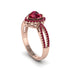 Heart's Ruby Embrace Engagement Ring - Alison No. 56