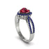 Heart's Ruby Embrace Engagement Ring - Alison No. 72