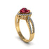 Heart's Ruby Embrace Engagement Ring - Alison No. 10