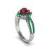 Heart's Ruby Embrace Engagement Ring - Alison No. 27