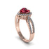 Heart's Ruby Embrace Engagement Ring - Alison No. 11 image 2