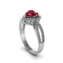 Heart's Ruby Embrace Engagement Ring - Alison No. 12 image 2