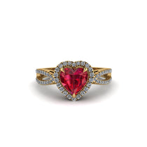 Heart's Ruby Embrace Engagement Ring - Alison No. 10 image 1