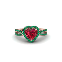 Heart's Ruby Embrace Engagement Ring - Alison No. 26 image 1