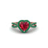 Heart's Ruby Embrace Engagement Ring - Alison No. 26