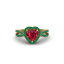 Heart's Ruby Embrace Engagement Ring - Alison No. 25 image 1