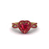 Heart's Ruby Embrace Engagement Ring - Alison No. 55 image 1