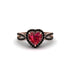 Heart's Ruby Embrace Engagement Ring - Alison No. 41