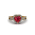 Heart's Ruby Embrace Engagement Ring - Alison No. 10
