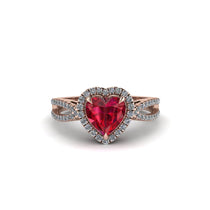 Heart's Ruby Embrace Engagement Ring - Alison No. 11 image 1