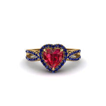 Heart's Ruby Embrace Engagement Ring - Alison No. 70 image 1