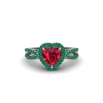 Heart's Ruby Embrace Engagement Ring - Alison No. 27 image 1