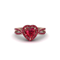 Heart's Ruby Embrace Engagement Ring - Alison No. 56 image 1