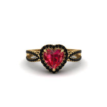 Heart's Ruby Embrace Engagement Ring - Alison No. 40 image 1