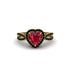 Heart's Ruby Embrace Engagement Ring - Alison No. 40
