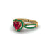 Heart's Ruby Embrace Engagement Ring - Alison No. 25 image 3