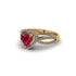 Heart's Ruby Embrace Engagement Ring - Alison No. 10