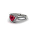 Heart's Ruby Embrace Engagement Ring - Alison No. 12