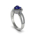 Heart's Sapphire Embrace Engagement Ring - Alison No. 15