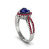 Heart's Sapphire Embrace Engagement Ring - Alison No. 60