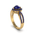 Heart's Sapphire Embrace Engagement Ring - Alison No. 73