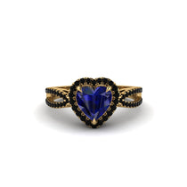 Heart's Sapphire Embrace Engagement Ring - Alison No. 43 image 1