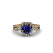 Heart's Sapphire Embrace Engagement Ring - Alison No. 13 image 1