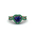 Heart's Sapphire Embrace Engagement Ring - Alison No. 29