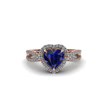 Heart's Sapphire Embrace Engagement Ring - Alison No. 14 image 1