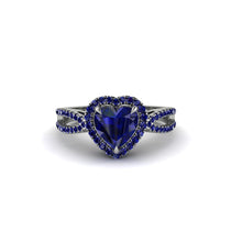 Heart's Sapphire Embrace Engagement Ring - Alison No. 75 image 1