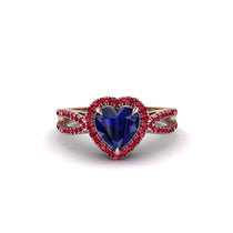 Heart's Sapphire Embrace Engagement Ring - Alison No. 59 image 1