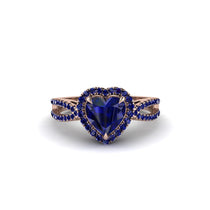 Heart's Sapphire Embrace Engagement Ring - Alison No. 74 image 1