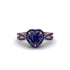 Heart's Sapphire Embrace Engagement Ring - Alison No. 74
