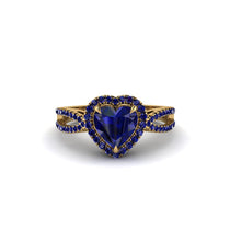 Heart's Sapphire Embrace Engagement Ring - Alison No. 73 image 1