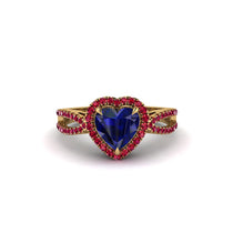 Heart's Sapphire Embrace Engagement Ring - Alison No. 58 image 1