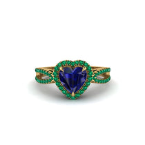 Heart's Sapphire Embrace Engagement Ring - Alison No. 28 image 1