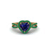 Heart's Sapphire Embrace Engagement Ring - Alison No. 28