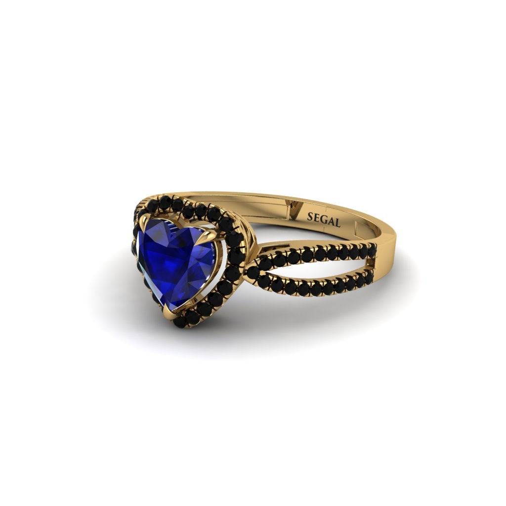 Heart's Sapphire Embrace Engagement Ring - Alison No. 43