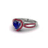 Heart's Sapphire Embrace Engagement Ring - Alison No. 60 image 2