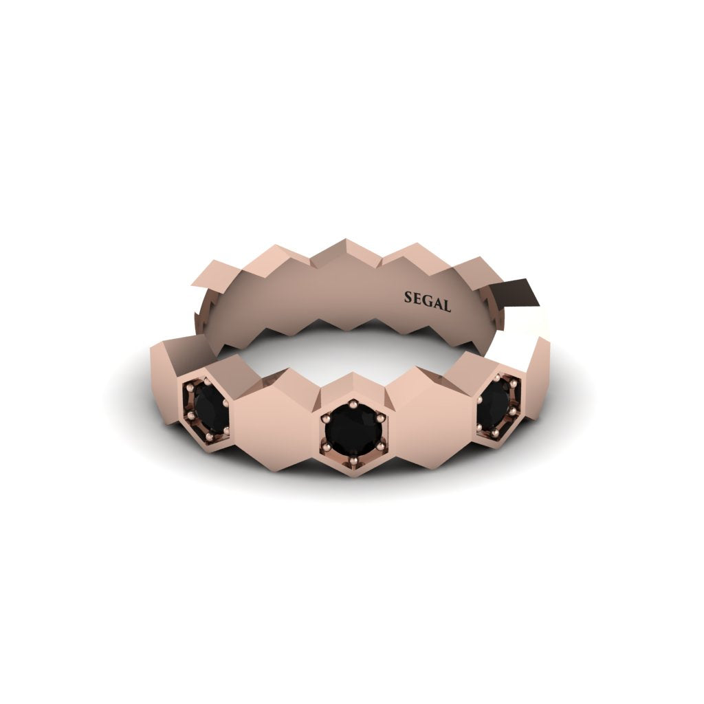 Black Diamond Honeycomb Eternity Ring - Maddison No. 8